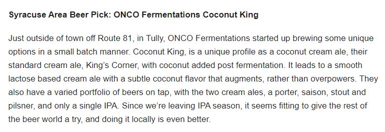 Coconut King mention in SU fan page